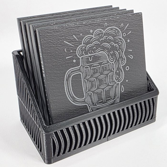 How We Laser Engrave a Slate Coaster — Start to Finish