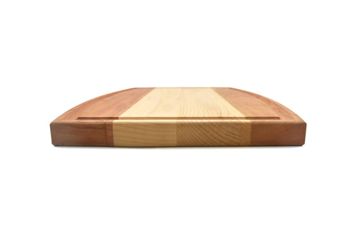 Cherry and maple multi-wood cutting board - top view