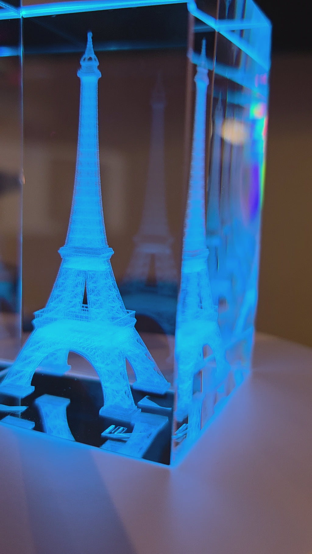 K9 Crystal Block — 3D Laser Engraved